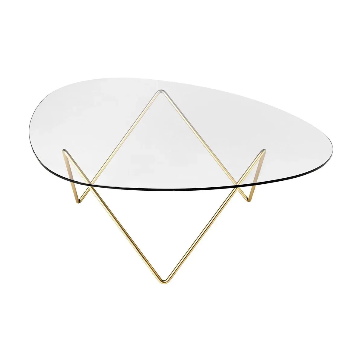 Table basse en laiton et verre Pedrera - Gubi