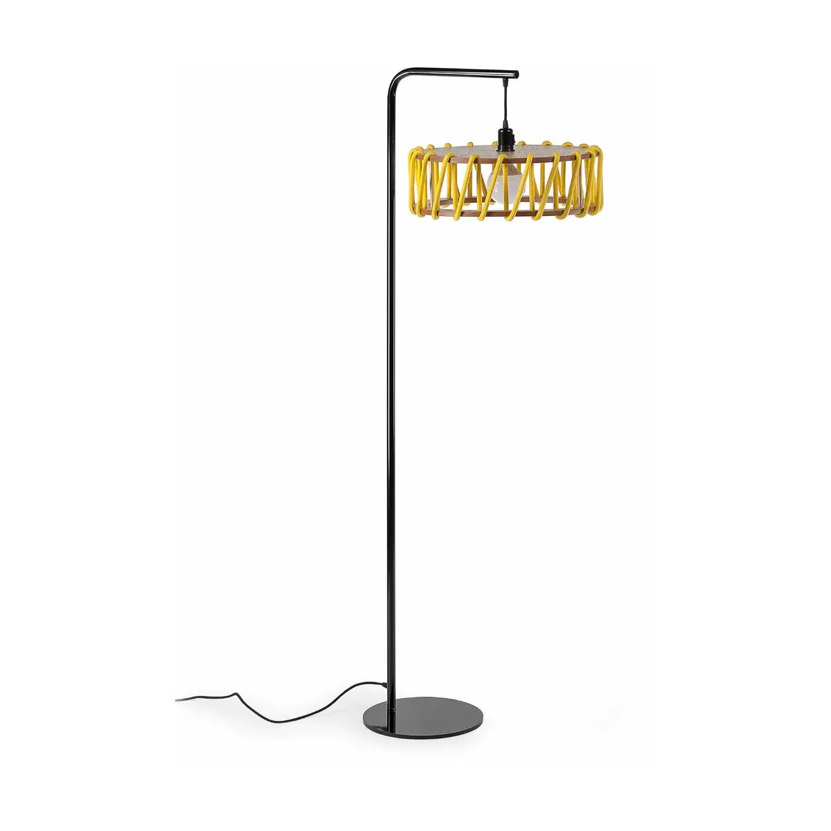 Lampadaire noir et jaune 45 cm Macaron - EMKO