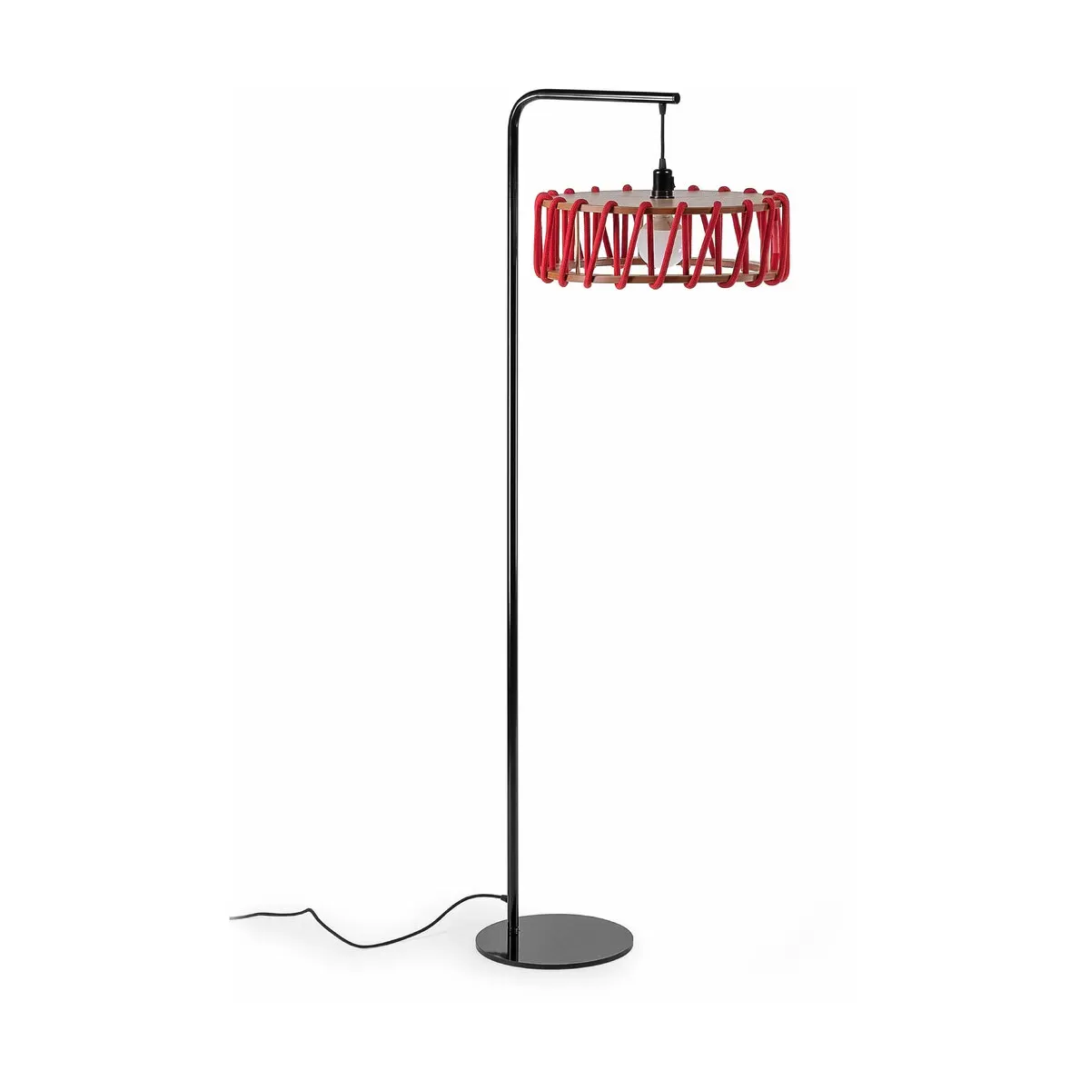 Lampadaire noir et rouge 45 cm Macaron - EMKO