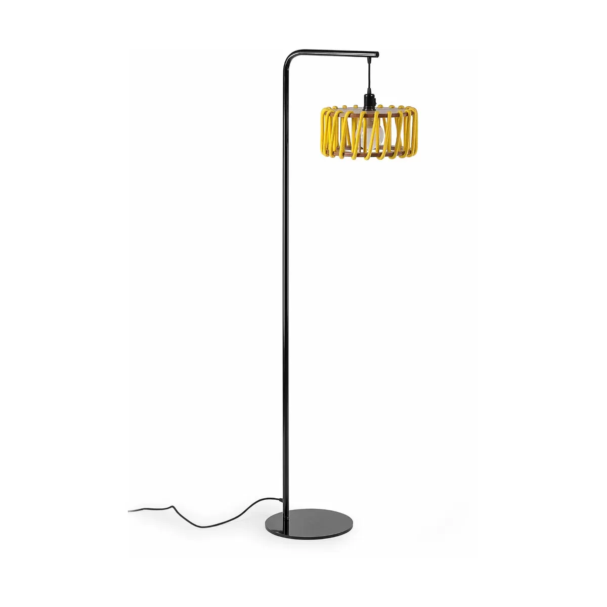 Lampadaire noir et jaune 30 cm Macaron - EMKO