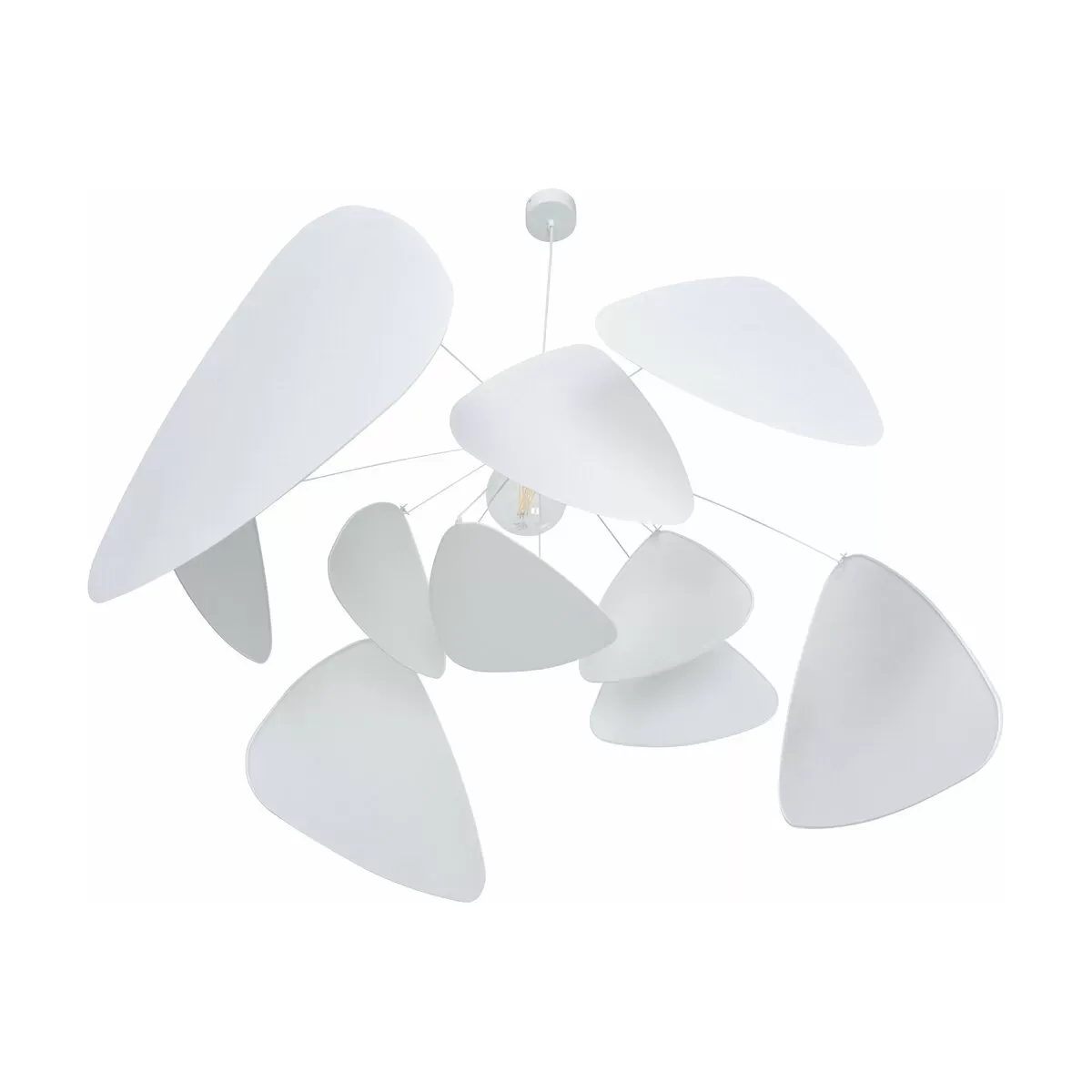 Suspension en métal et papier blanc 110 cm Screen Murano - Market set