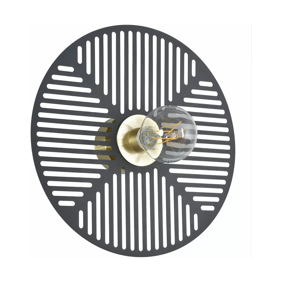 Applique graphique en métal noir 11 x 40 cm Waterlily - Market set