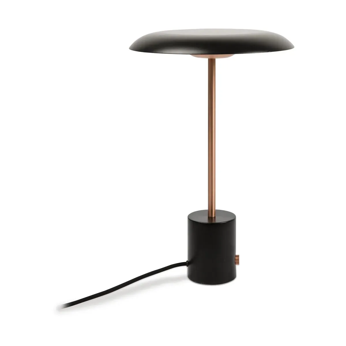 Lampe de table en métal noir et cuivre brossé 40 x 26 cm Hoshi - Faro Barcelona