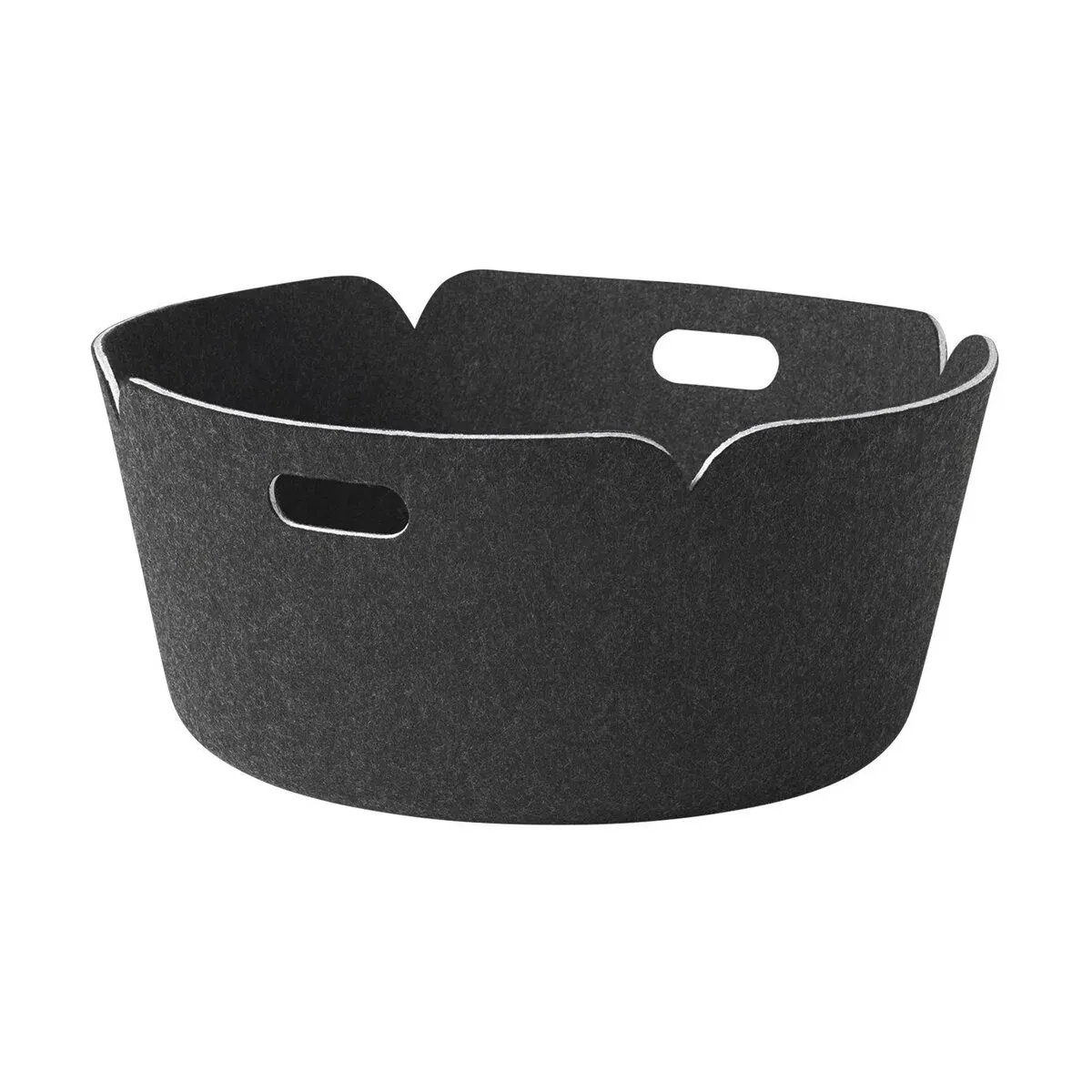 Panier de rangement rond recyclé anthracite Restore - Muuto