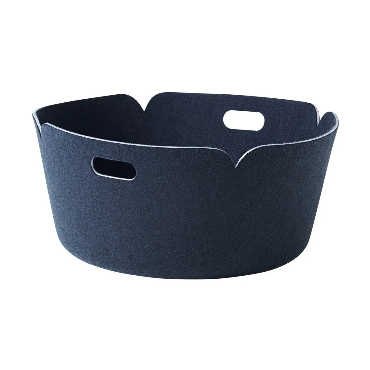 Panier de rangement rond recyclé bleu nuit Restore - Muuto