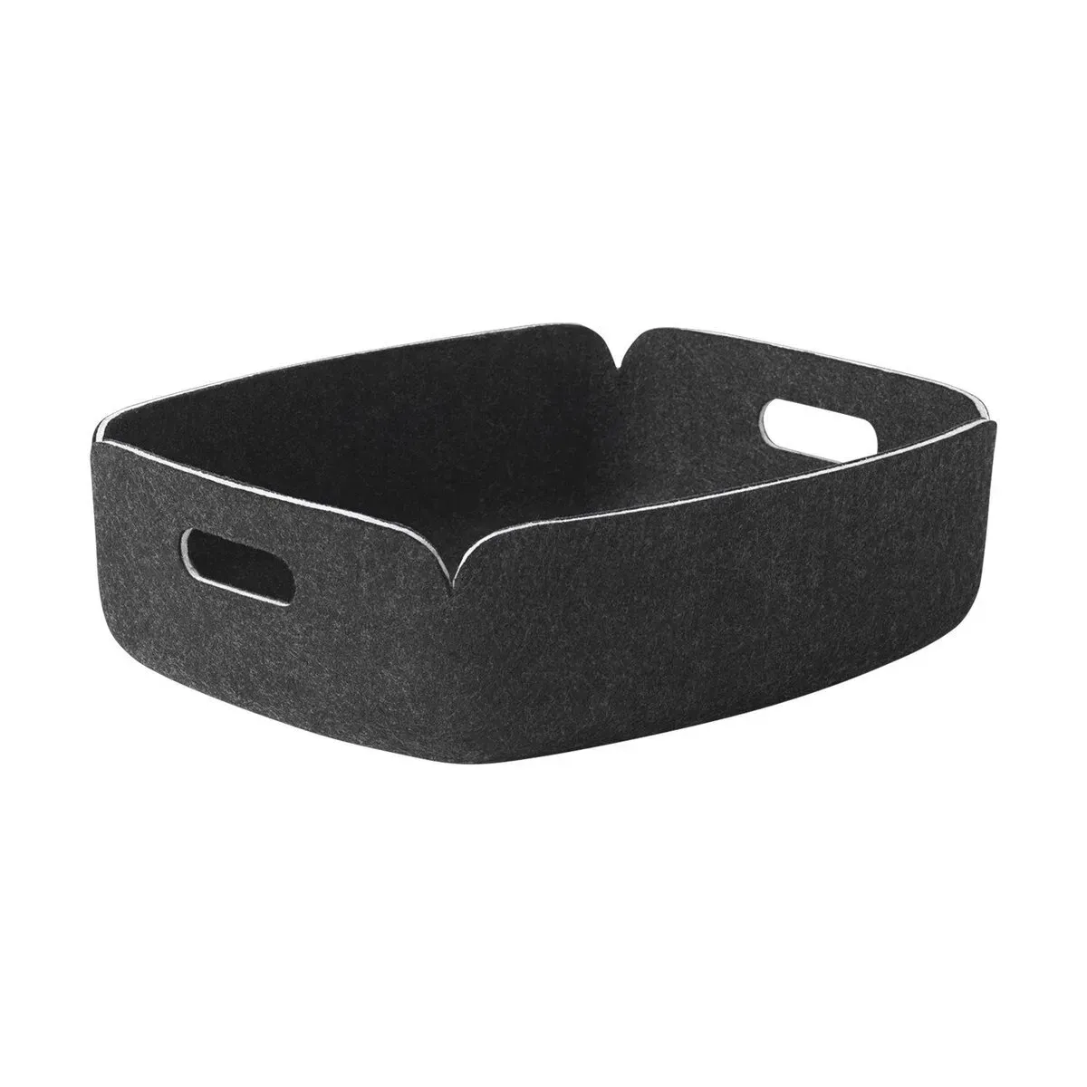 Petit panier de rangement recyclé anthracite Restore Tray - Muuto