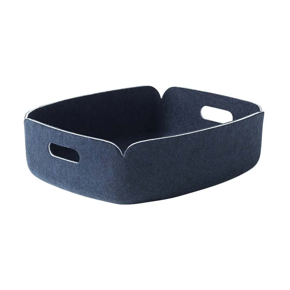 Petit panier de rangement recyclé bleu nuit Restore Tray - Muuto