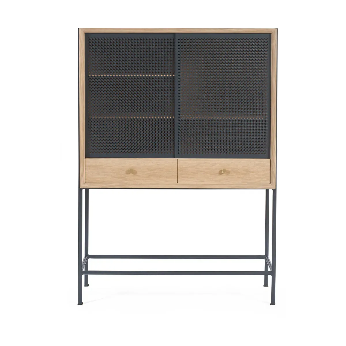 Cabinet en chêne gris ardoise Gabin - Hartô