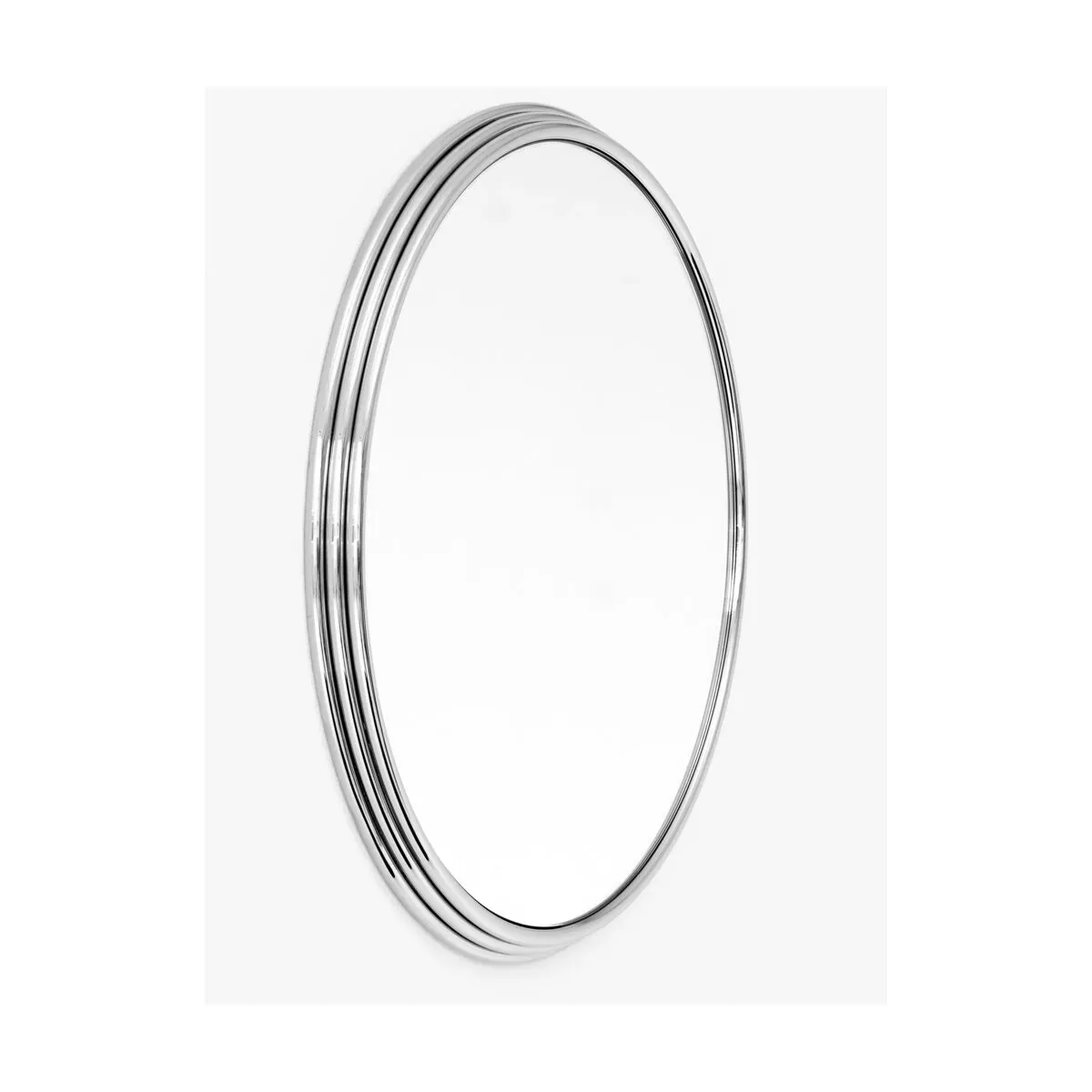 Miroir rond en acier chrome 46cm Sillon SH4 - &tradition