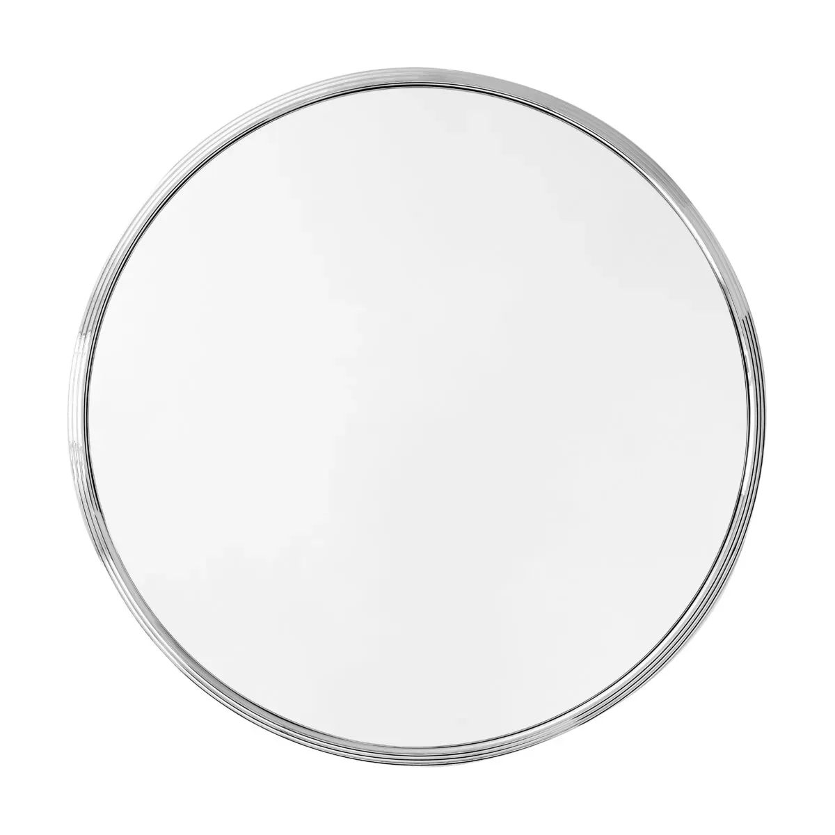 Miroir rond en acier chrome 66cm Sillon SH5 - &tradition