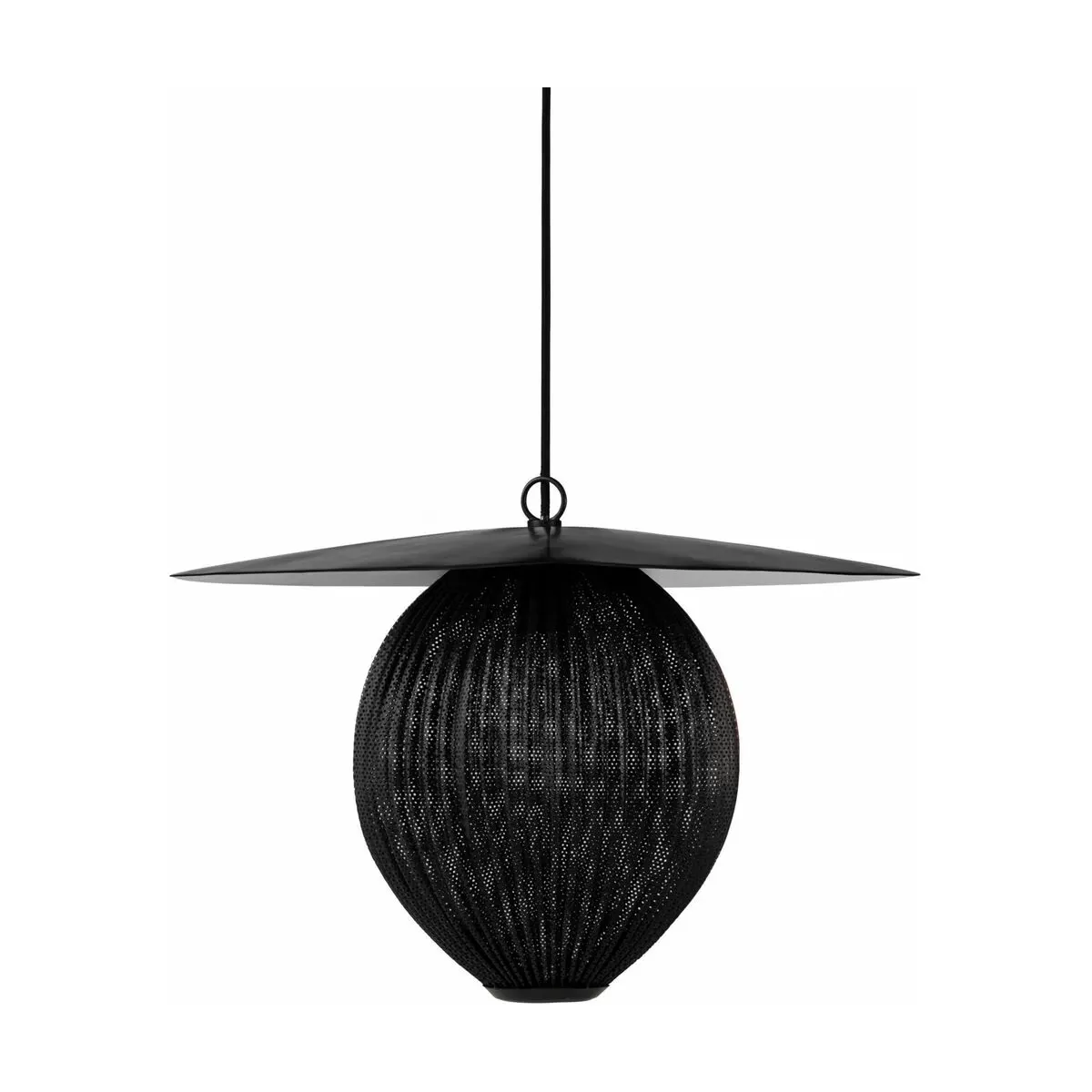 Suspension noire et base en métal noir 22 cm Satellite - Gubi