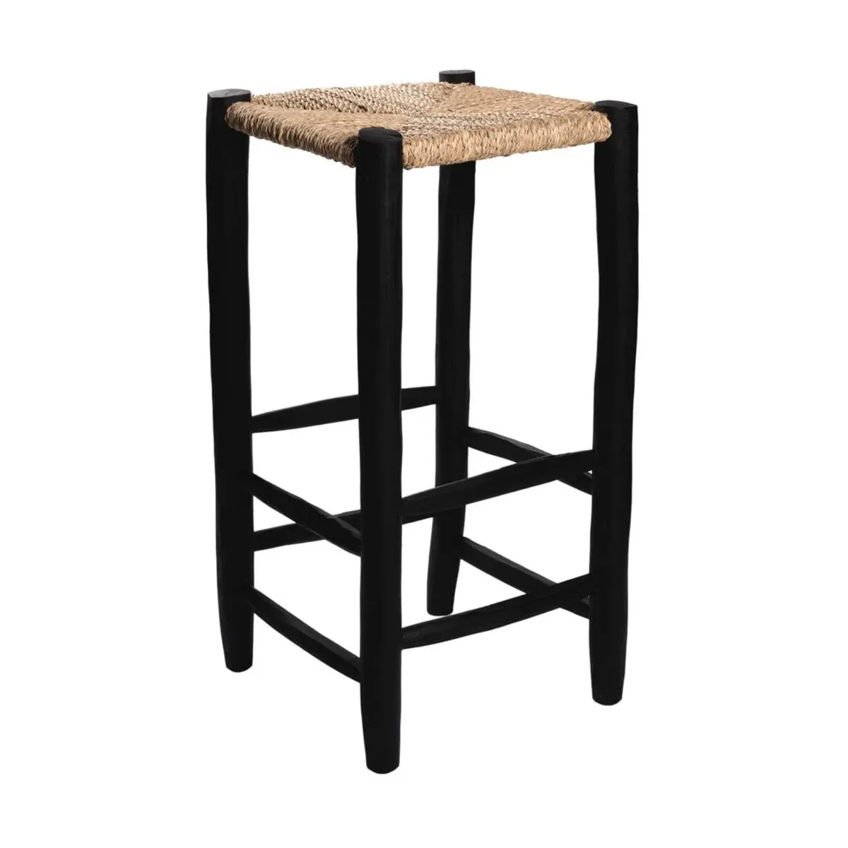 Tabouret de bar en bois noir 35x70 cm - Cosydar