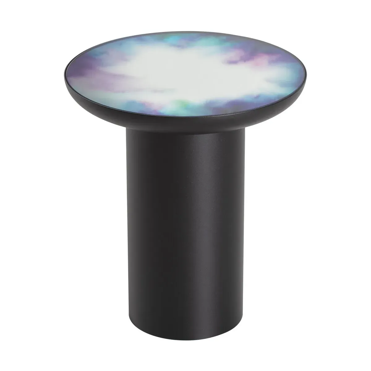 Table d'appoint ronde aquarelle bleu et violet 40 Francis - Petite Friture