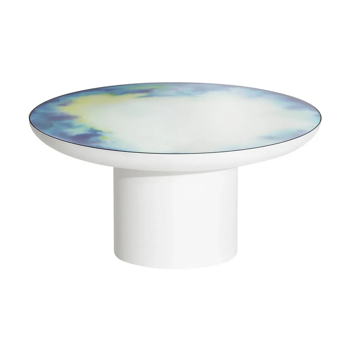 Table basse bleu-jaune 75 cm Francis - Petite Friture