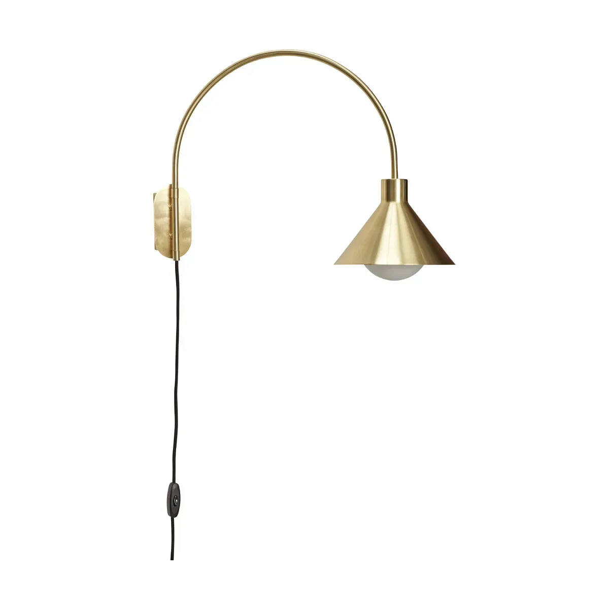 Applique avec prise ajustable en métal dorée - Hübsch