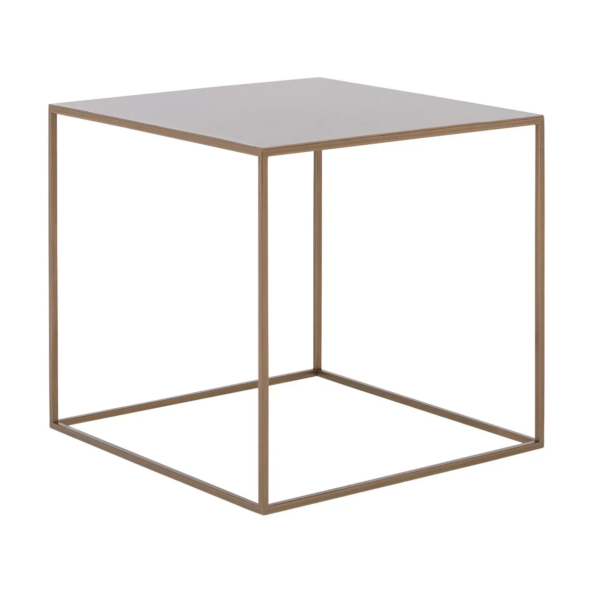 Table d'appoint carré gold en métal Tensio - Custom Form
