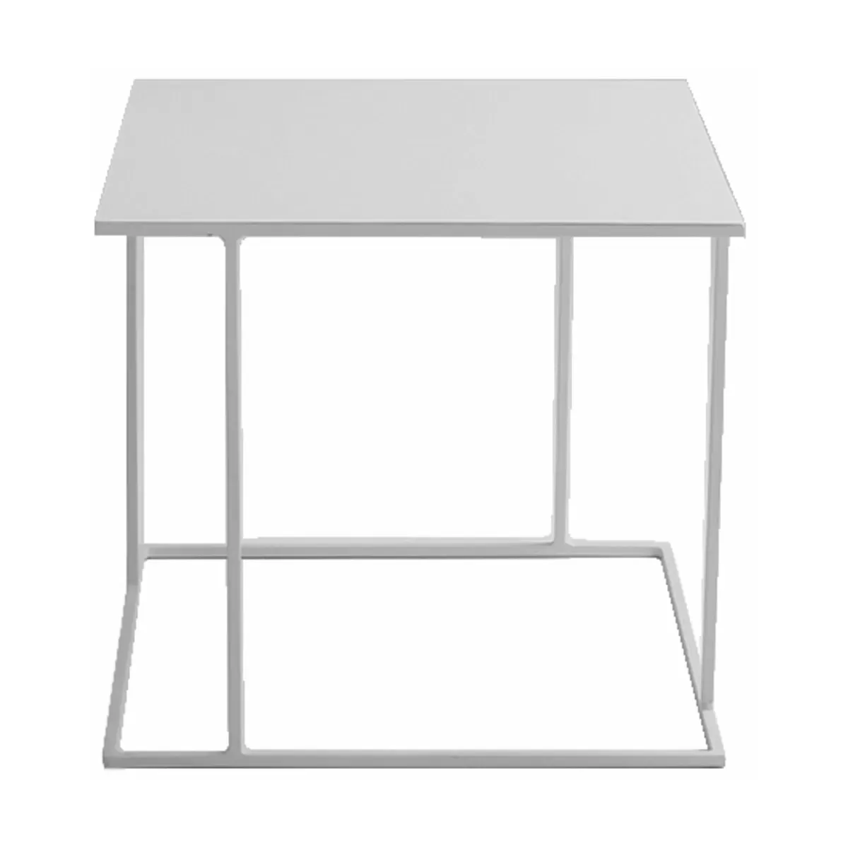 Table d'appoint carré en métal blanc Walt - Custom Form