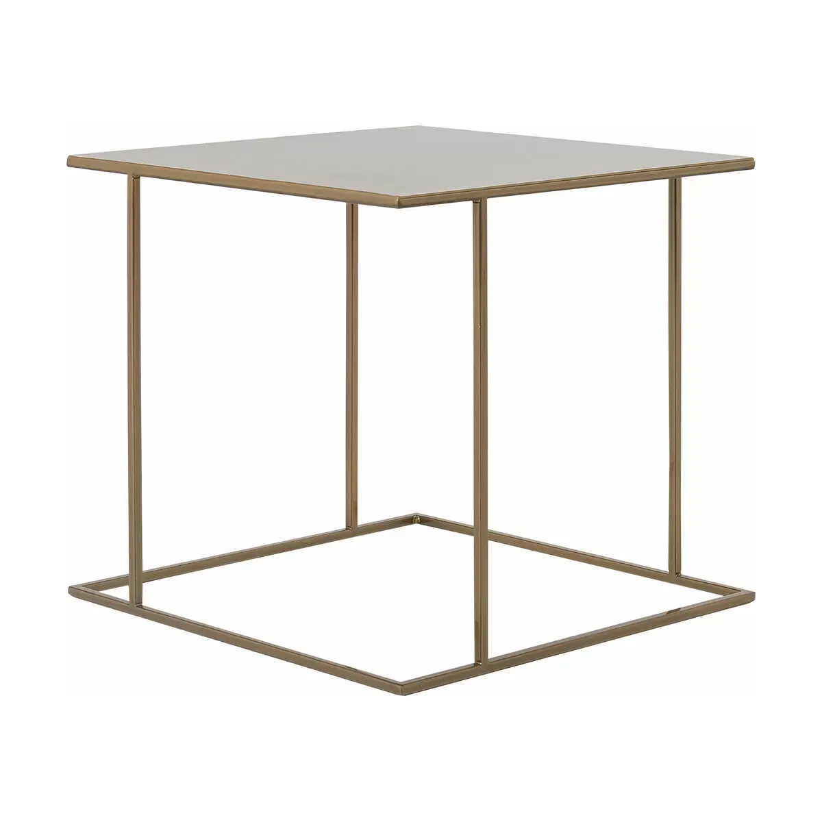 Table d'appoint carré en métal gold Walt - Custom Form