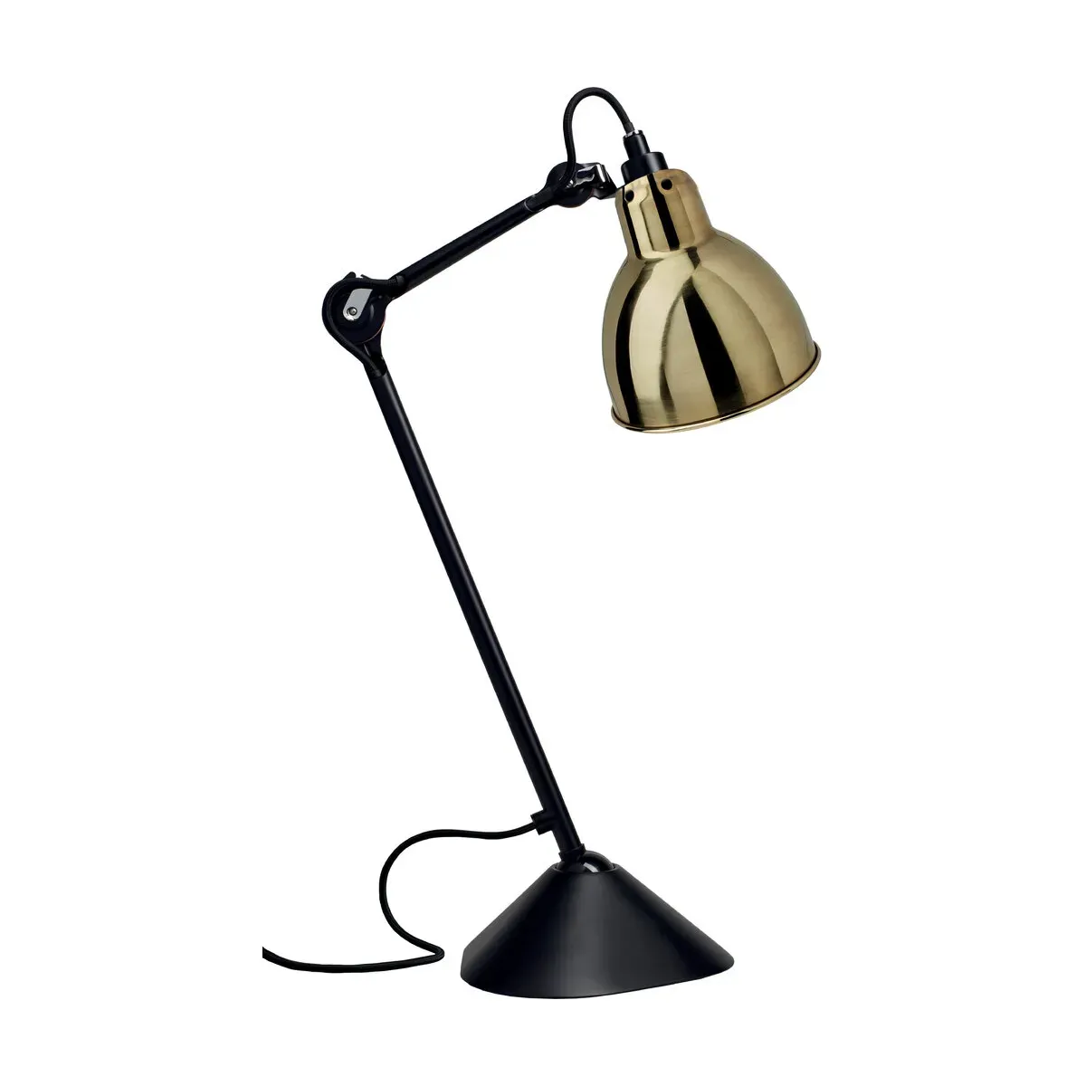 Lampe à poser en acier et laiton doré 73 x 14 cm Gras 205 - DCW Editions