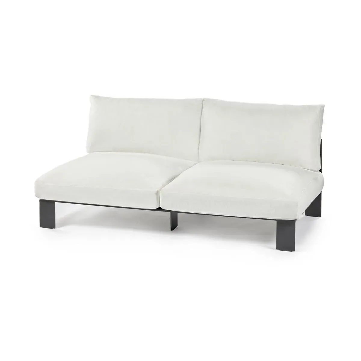 Canapé d'extérieur deux places en aluminium blanc - Serax