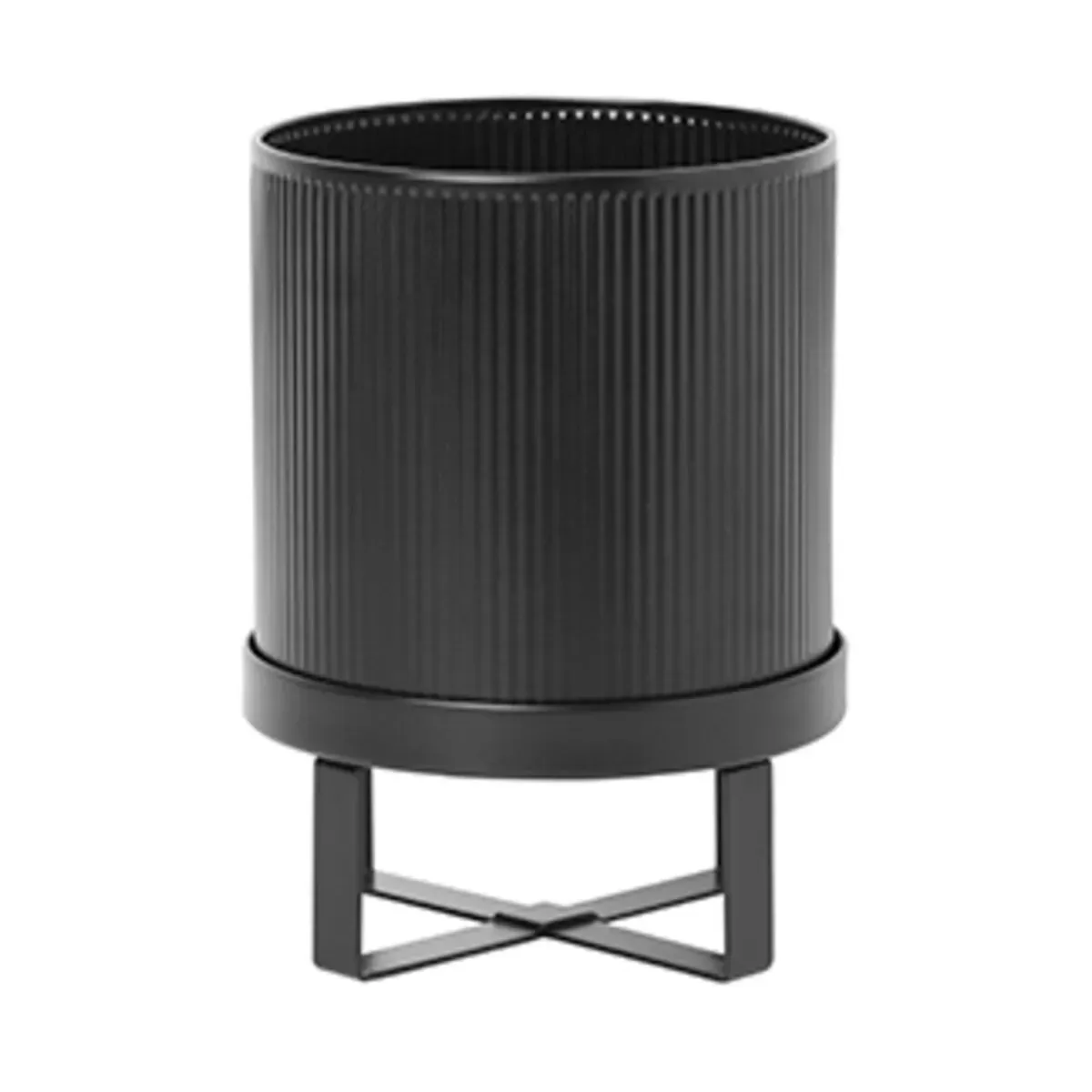 Cache-pot en acier noir Bau Pot - Ferm Living