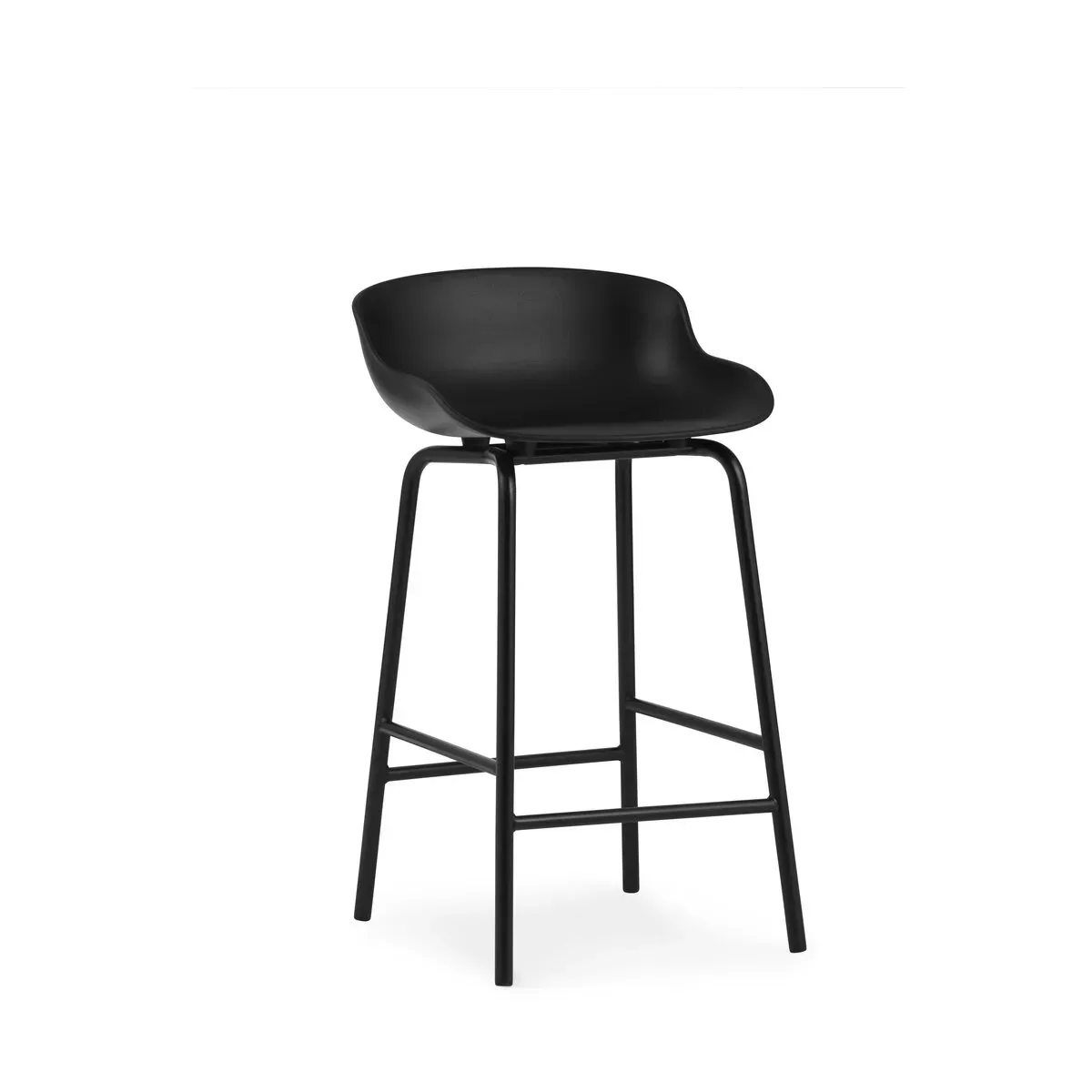 Tabouret de bar en acier et pp noir 65 cm Hyg - Normann Copenhagen