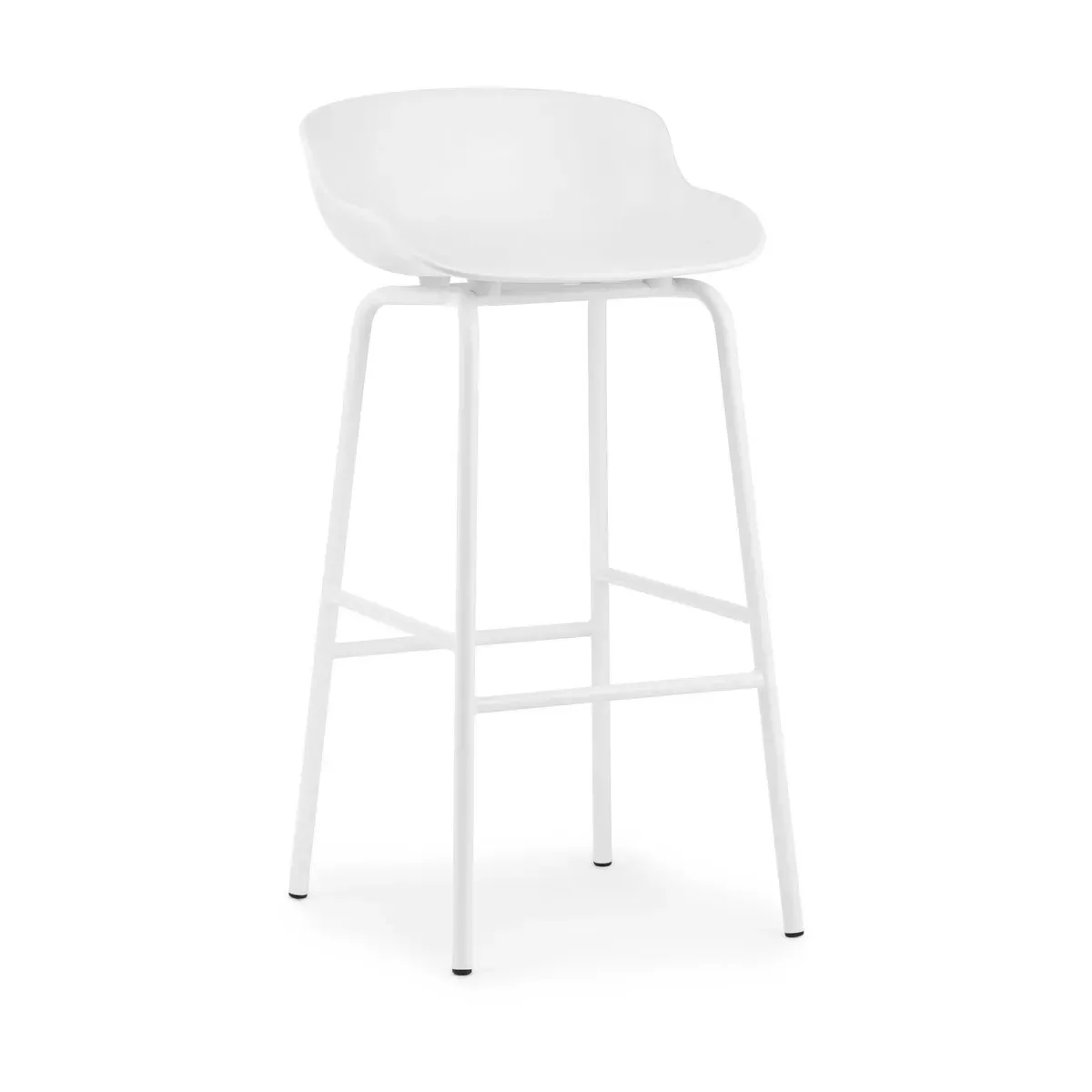 Tabouret de bar en acier et pp blanc 75 cm Hyg - Normann Copenhagen