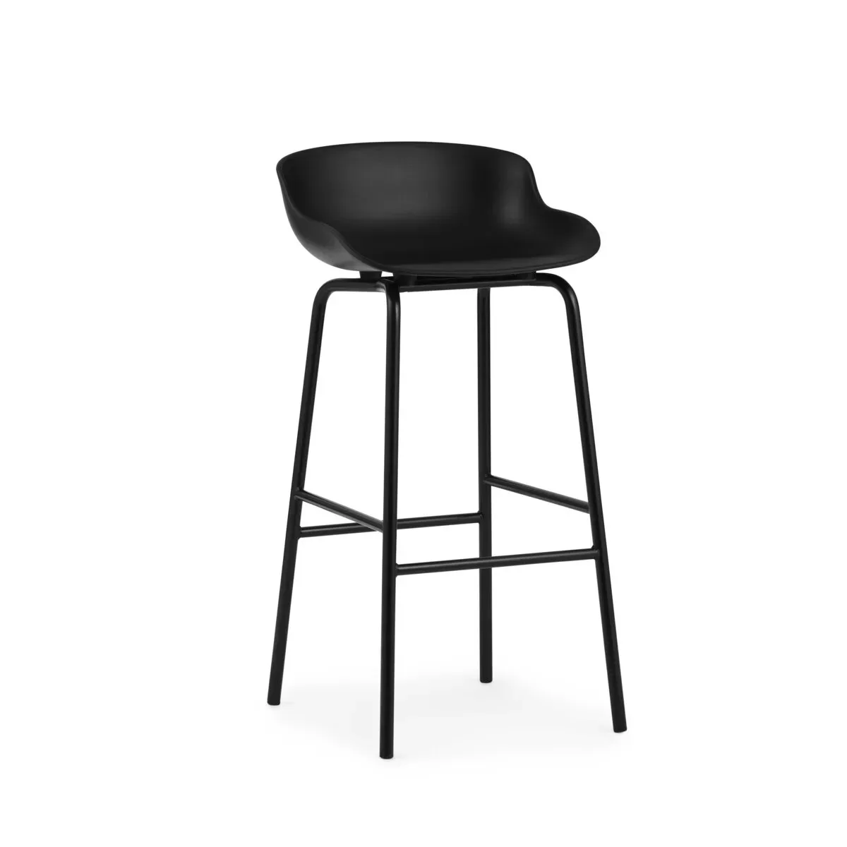 Tabouret de bar en acier et pp noir 75 cm Hyg - Normann Copenhagen