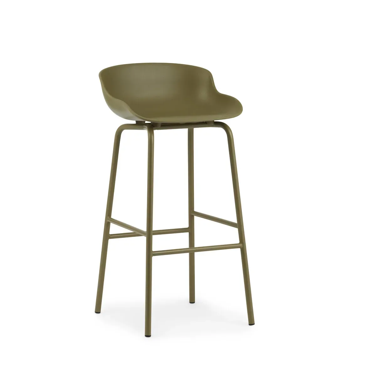 Tabouret de bar en acier et pp olive 75 cm Hyg - Normann Copenhagen