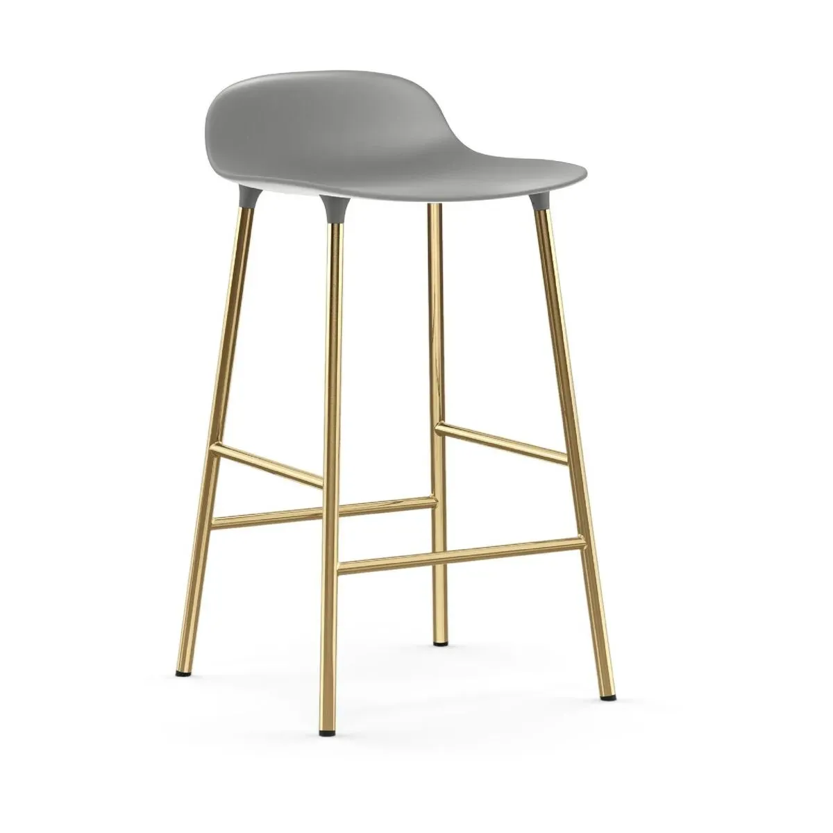 Tabouret de bar en laiton et pp gris 65 cm Form - Normann Copenhagen