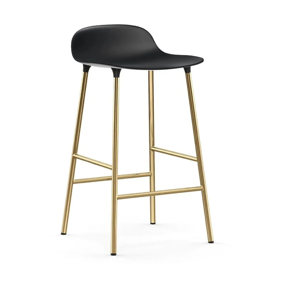Tabouret de bar en laiton et pp noir 65 cm Form - Normann Copenhagen