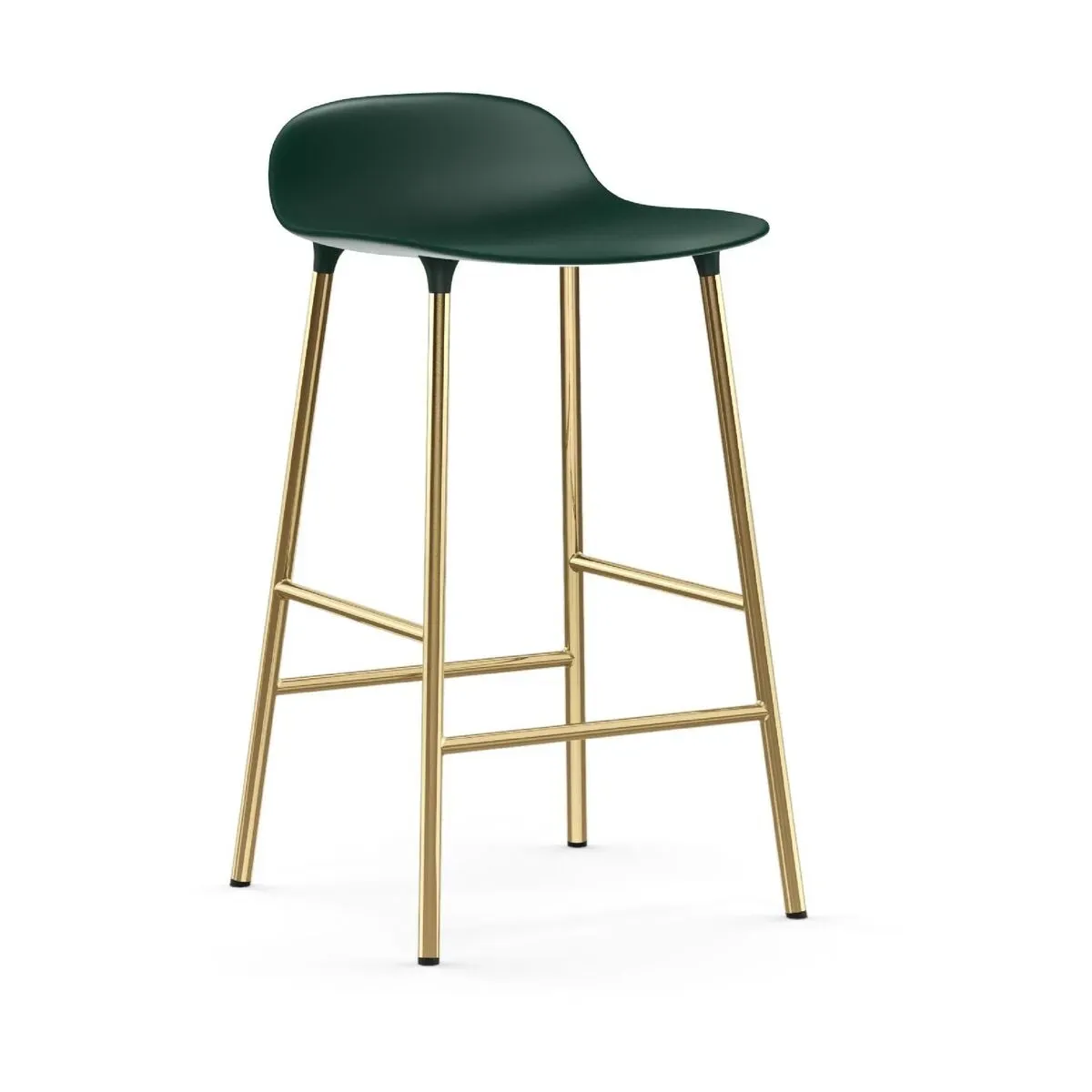 Tabouret de bar en laiton et pp vert 65 cm Form - Normann Copenhagen