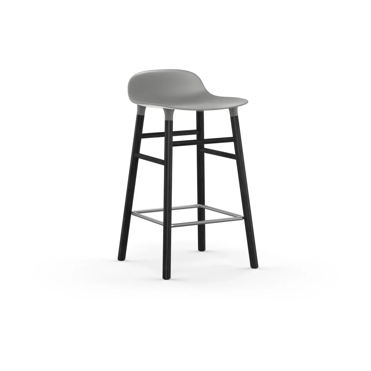 Tabouret de bar en bois noir et pp gris 65 cm Form - Normann Copenhagen