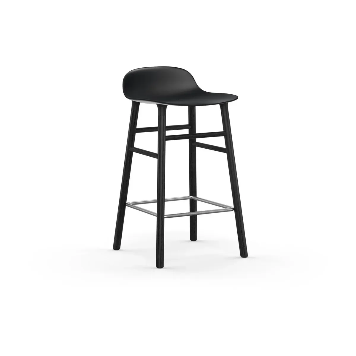 Tabouret de bar en bois noir et pp noir 65 cm Form - Normann Copenhagen