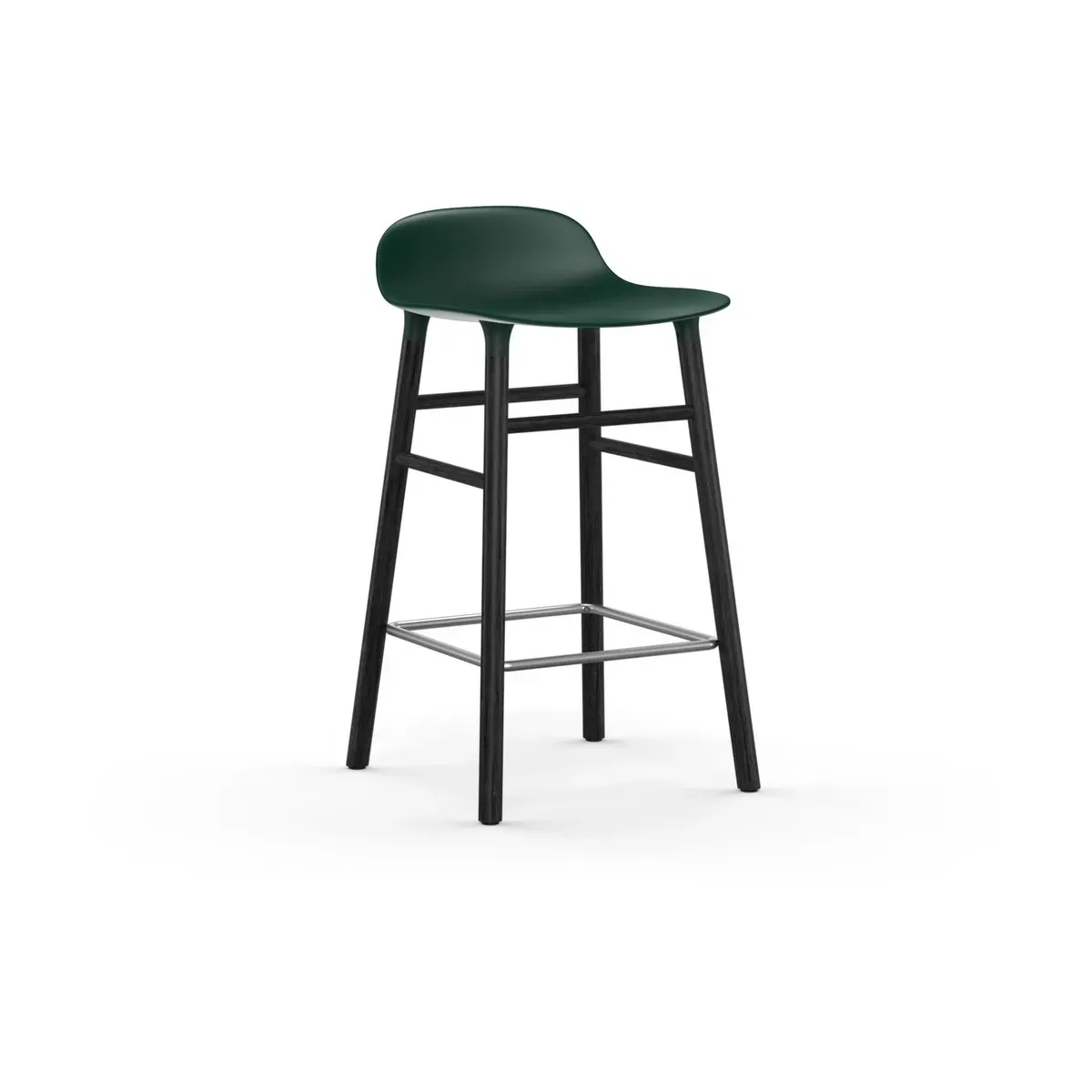 Tabouret de bar en bois noir et pp vert 65 cm Form - Normann Copenhagen