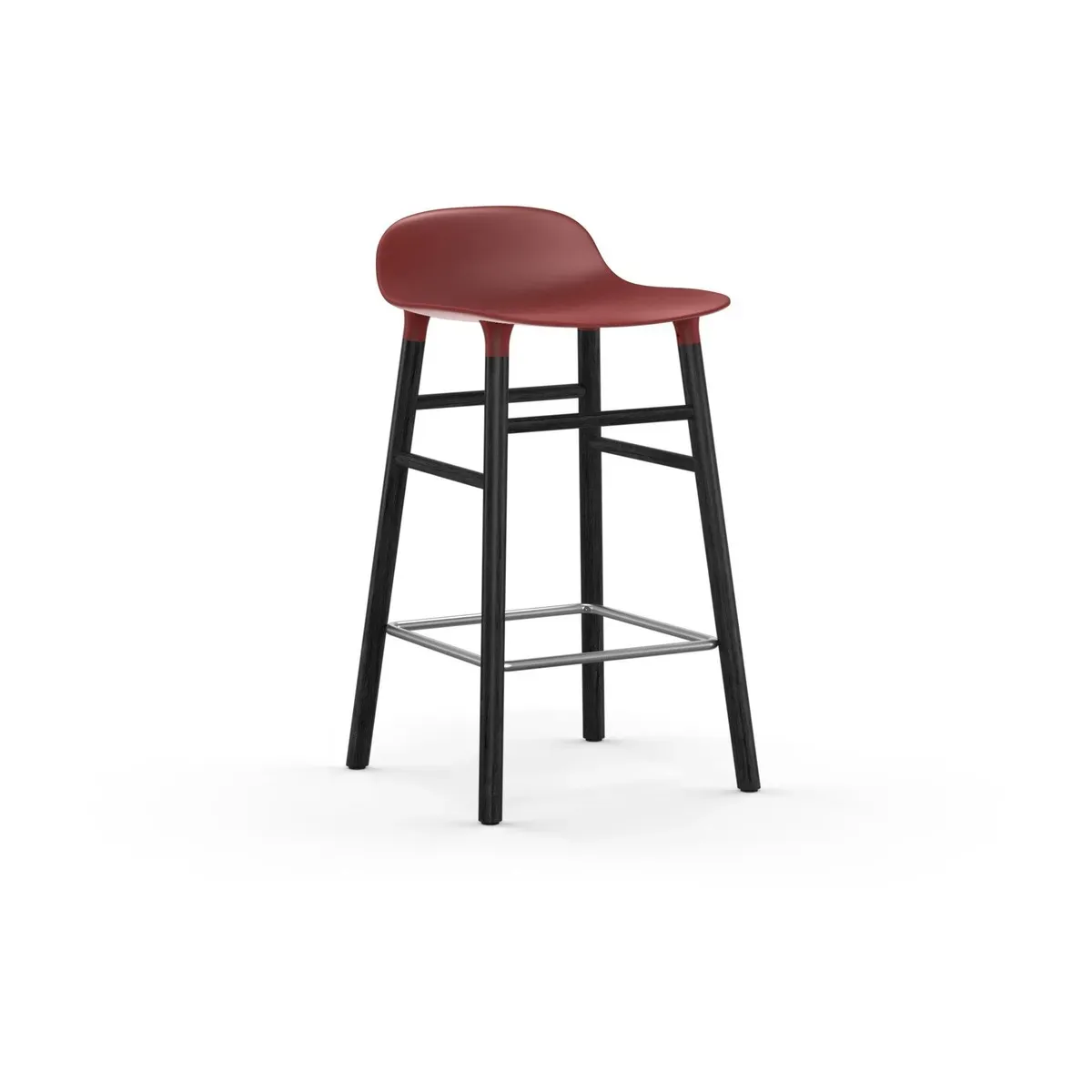 Tabouret de bar en bois noir et pp rouge 65 cm Form - Normann Copenhagen