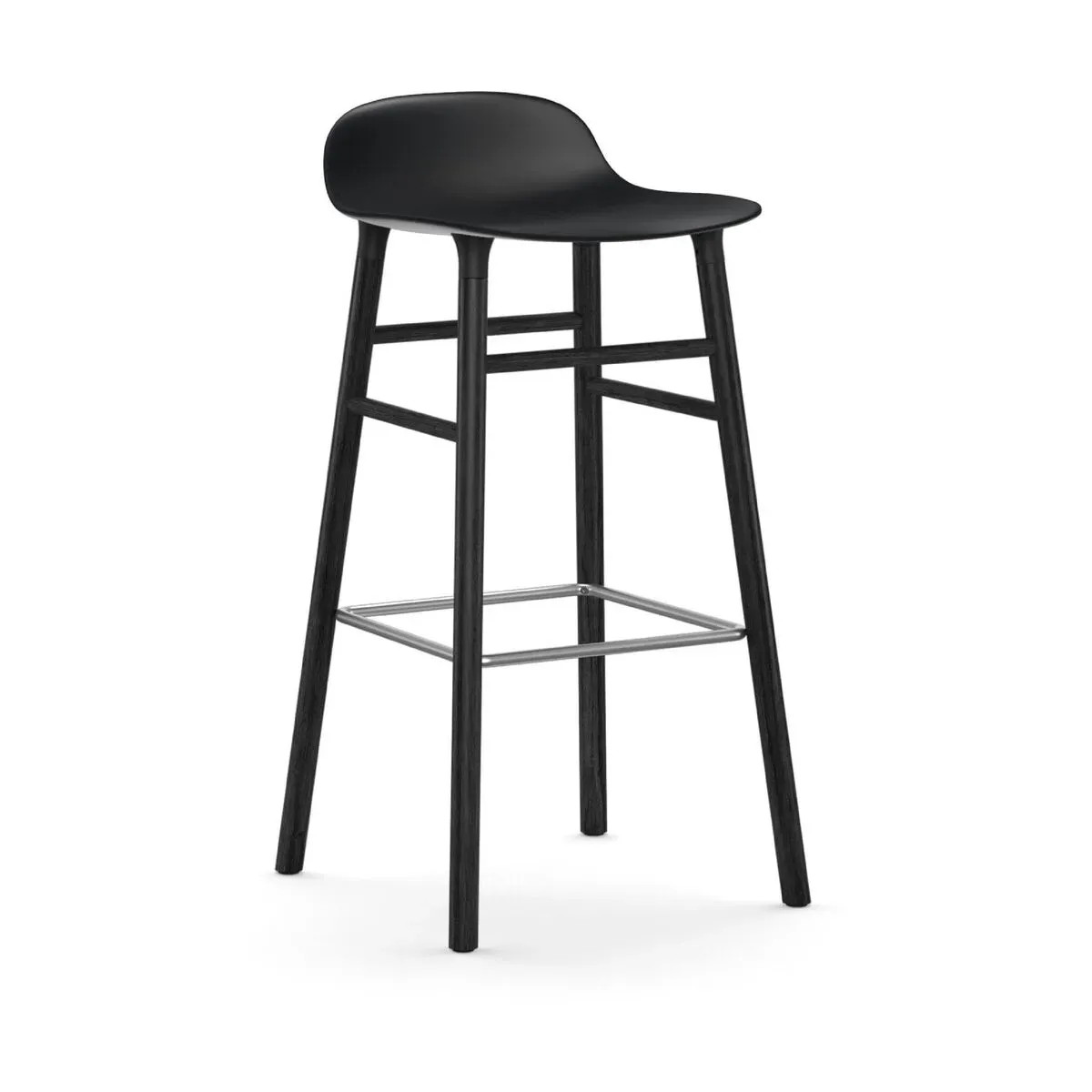 Tabouret de bar en bois noir et pp noir 75 cm Form - Normann Copenhagen