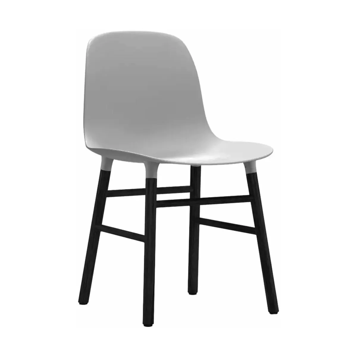 Chaise en bois noir et pp blanc Form - Normann Copenhagen