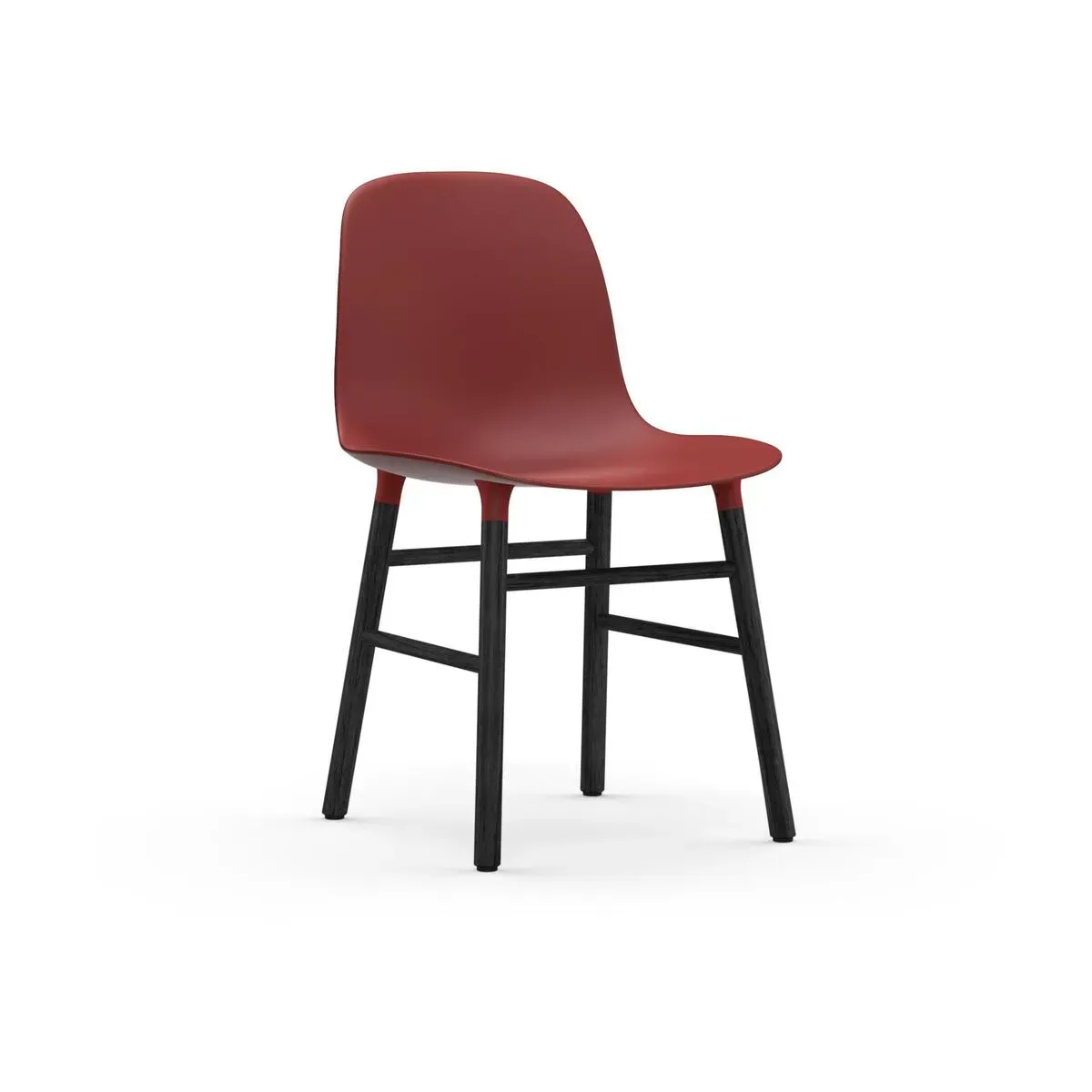 Chaise en bois noir et pp rouge Form - Normann Copenhagen