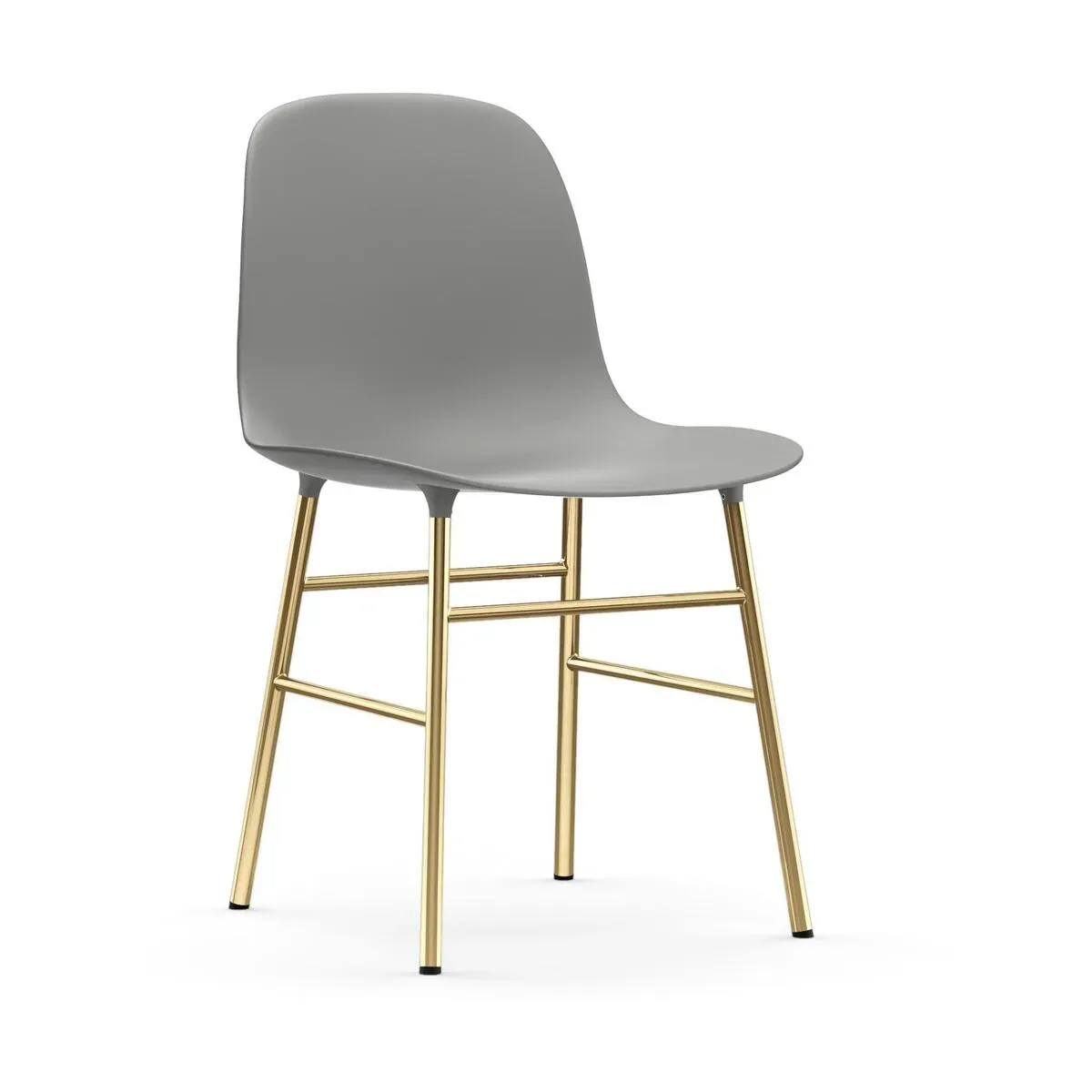 Chaise en laiton et pp gris Form - Normann Copenhagen