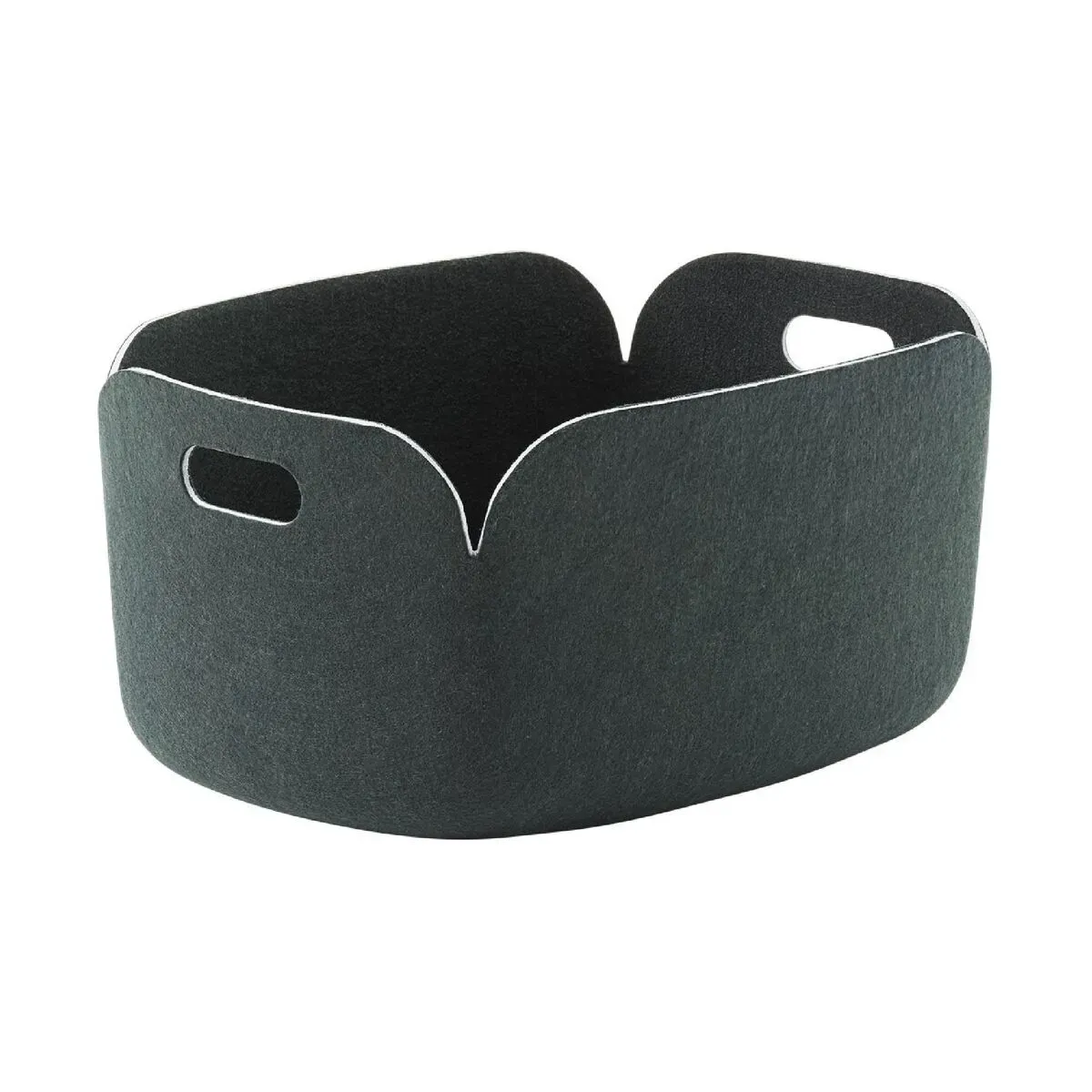 Panier de rangement recyclé vert foncé Restore - Muuto