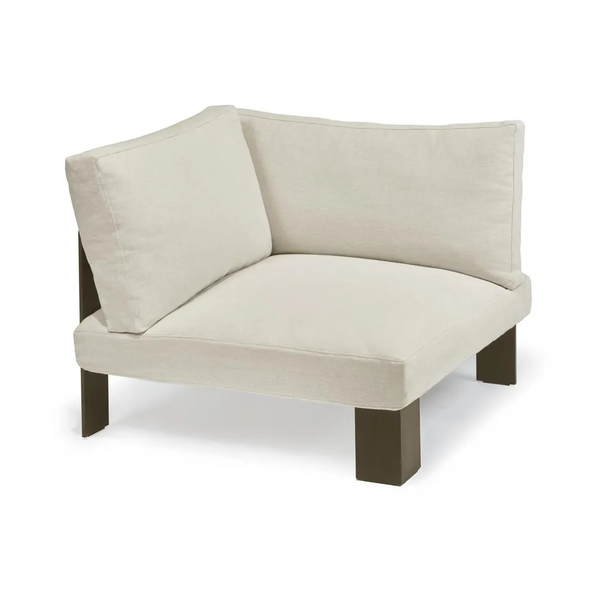 Module d'angle de canapé d'extérieur beige en aluminium - Serax