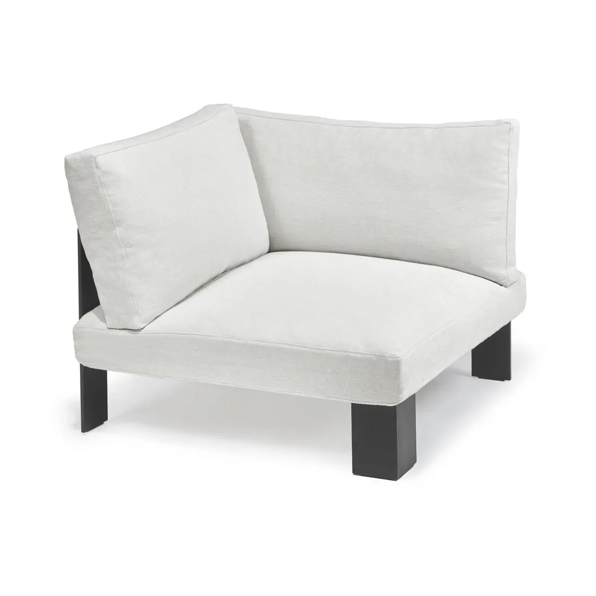 Module d'angle de canapé d'extérieur blanc en aluminium - Serax