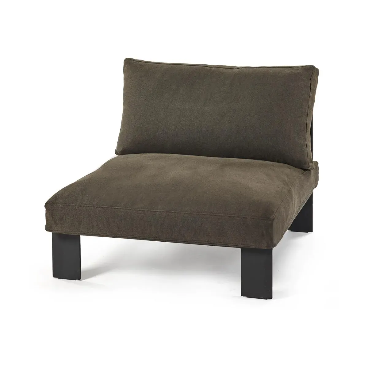 Module de canapé d'extérieur marron en aluminium - Serax