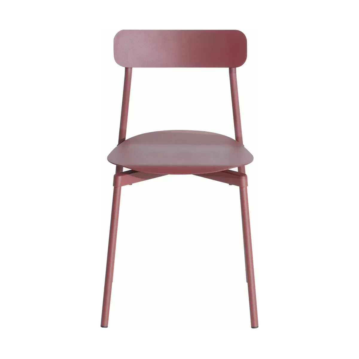 Set de 2 chaises en métal rouge brun Fromme - Petite Friture