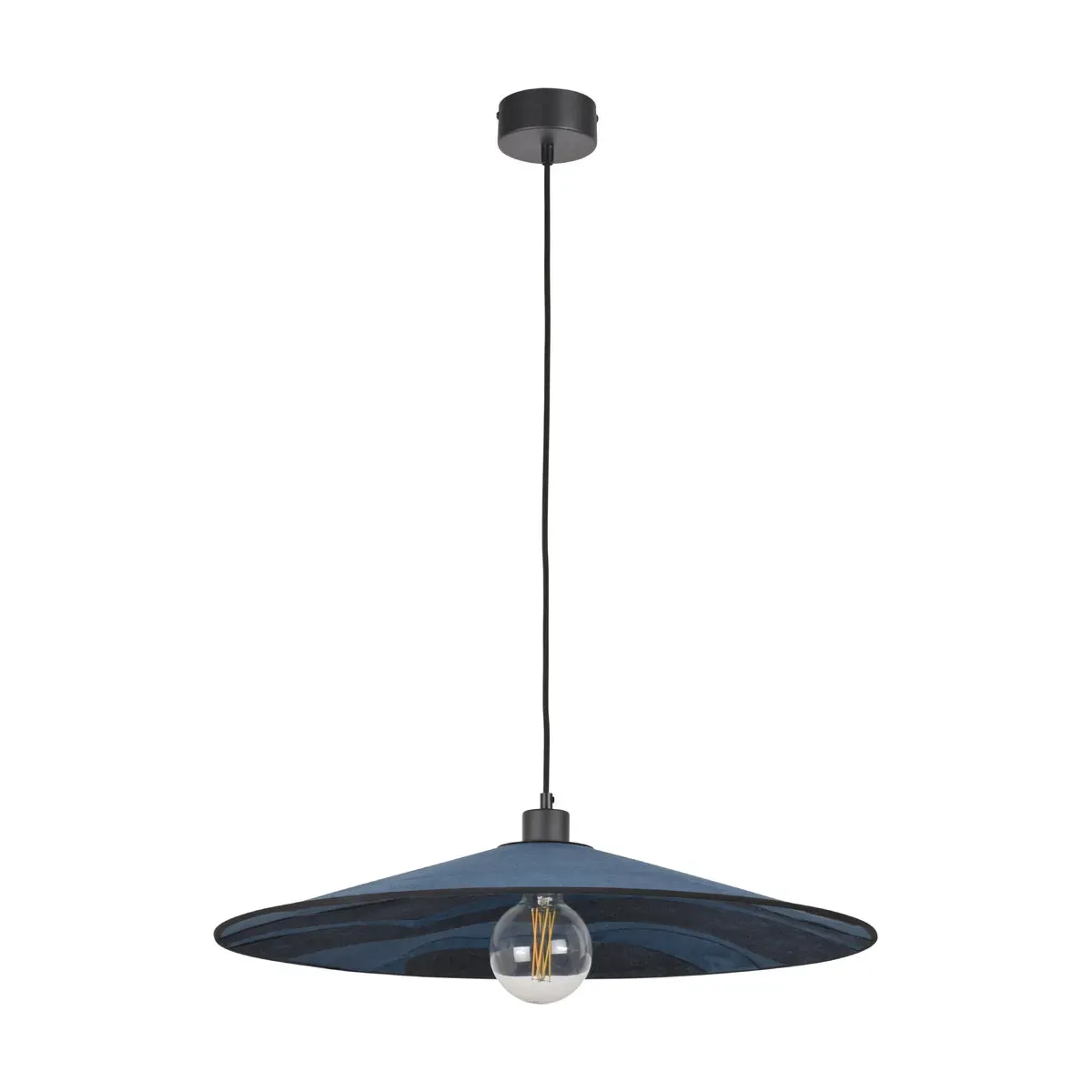 Suspension en métal et en tissu bleu 60 cm Sonia laudet - Market set