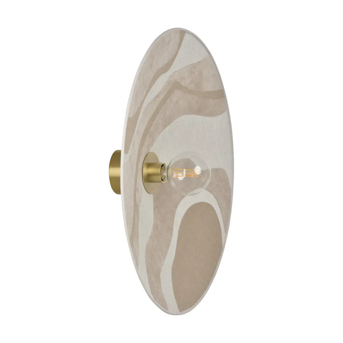 Applique en métal et en tissu beige 60 cm Sonia laudet - Market set