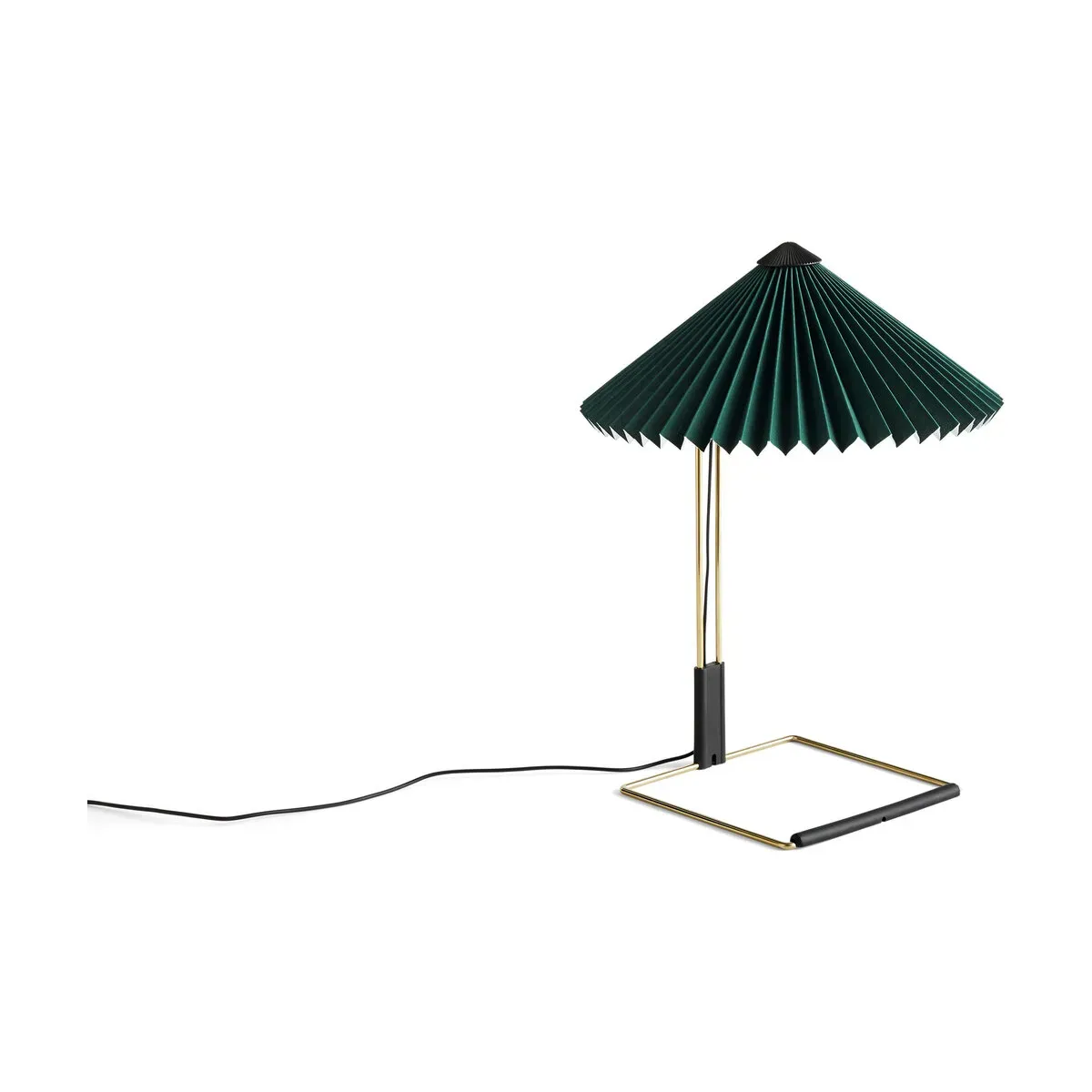 Petite lampe de table verte et laiton 30 x 38 cm Matin - HAY