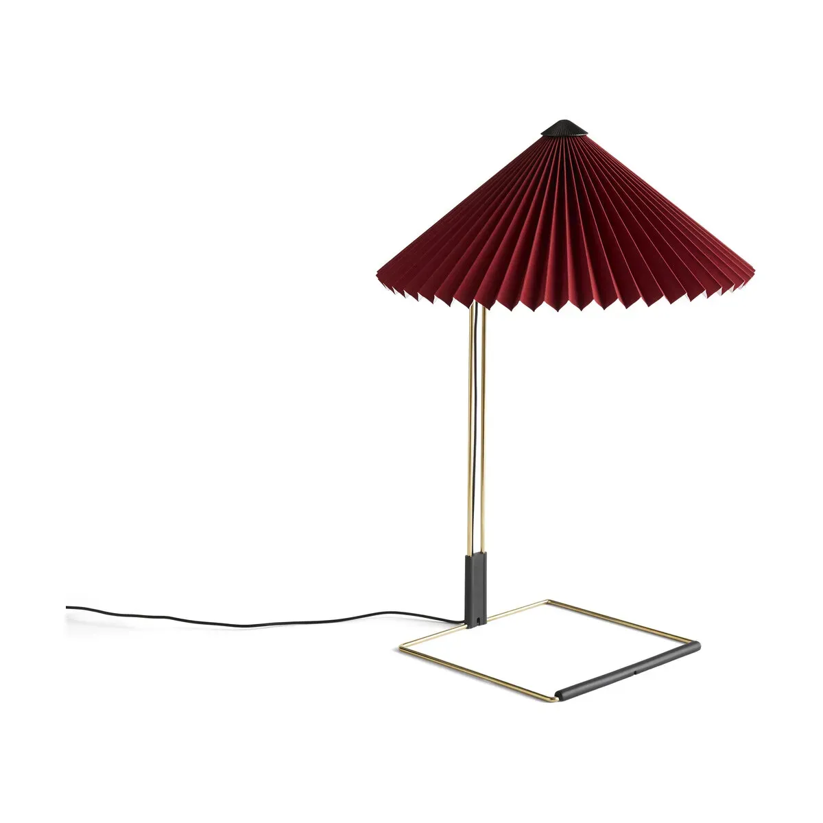 Lampe de table bordeaux et laiton 38 x 52 cm Matin - HAY