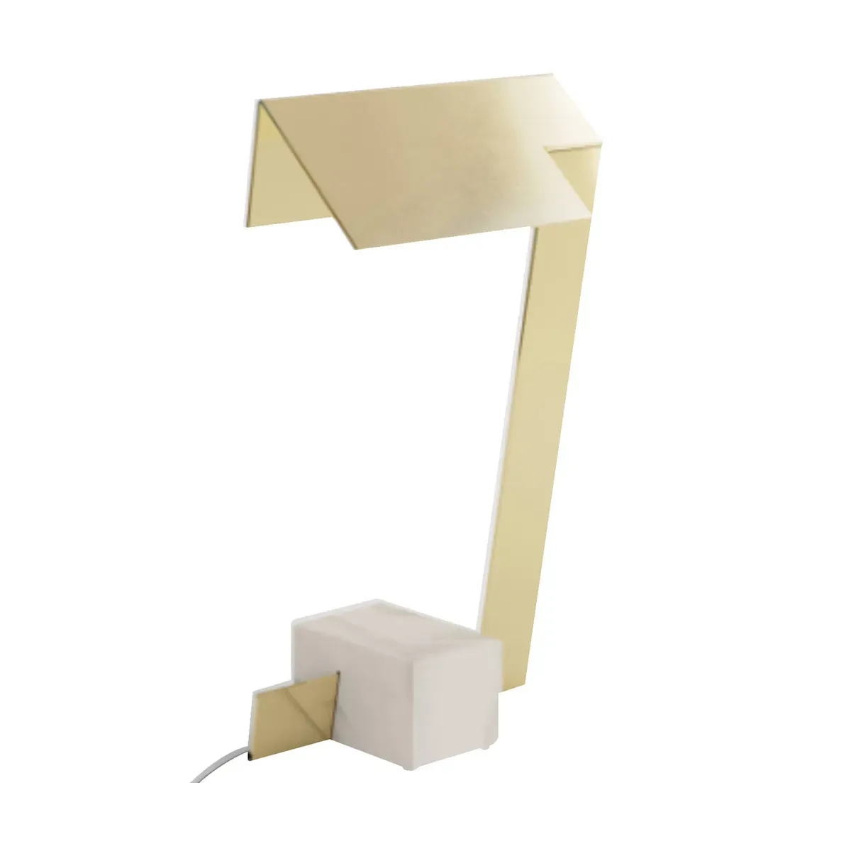 Lampe de table en laiton et marbre 46 cm Clark - Lambert & Fils